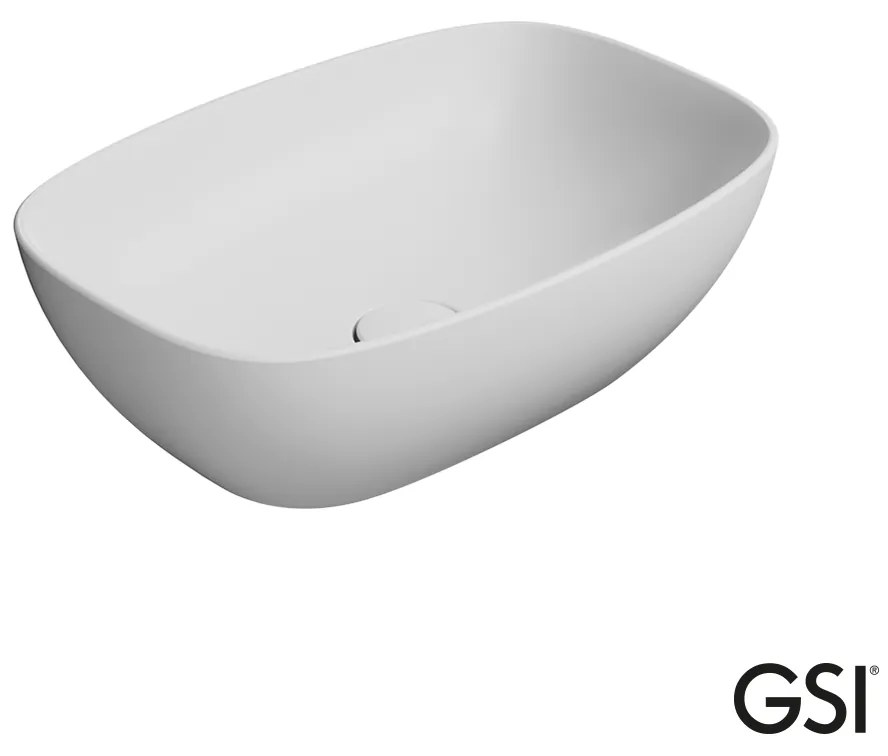 GSI Nubes Επιτραπέζιος Νιπτήρας Πορσελάνης 50x35εκ White Matt