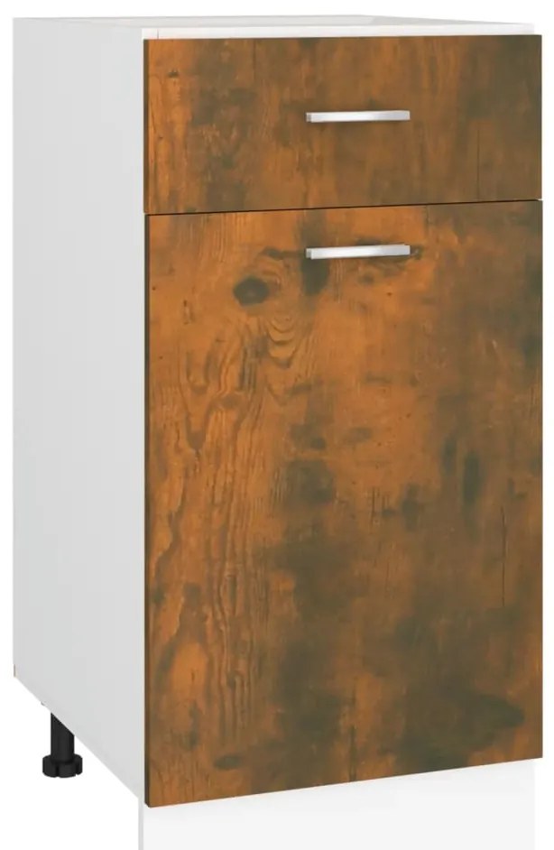 vidaXL Ντουλάπι με Συρτάρια "Lyon" Καπνιστή Δρυς 40x46x81,5 εκ. από Τεχνητό Ξύλο