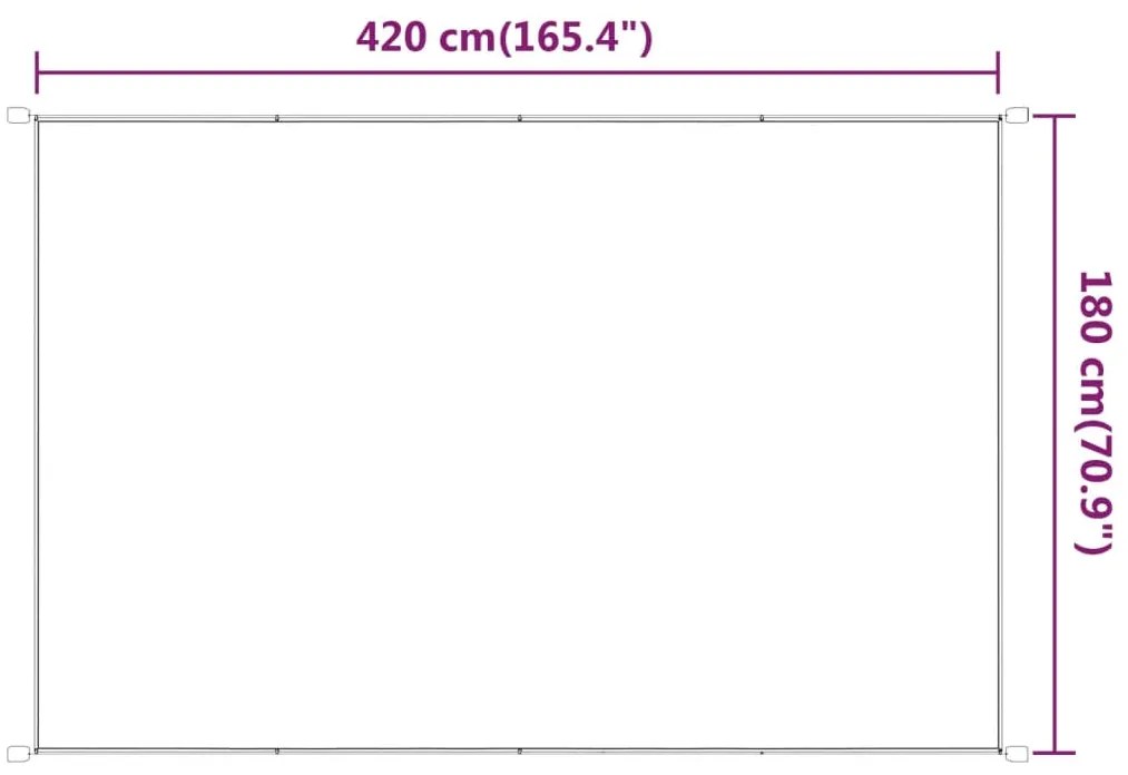 vidaXL Τέντα Κάθετη Ανοιχτό Πράσινο 180 x 420 εκ. από Ύφασμα Oxford