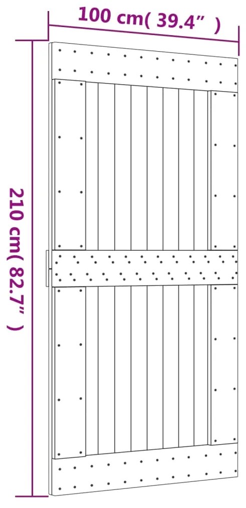 ΠΟΡΤΑ 100 X 210 ΕΚ. ΑΠΟ ΜΑΣΙΦ ΞΥΛΟ ΠΕΥΚΟΥ 154441