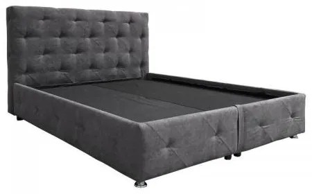 ΚΡΕΒΑΤΙ ΜΕ ΠΑΤΩΜΑ Fylliana Libert ΓΚΡΙ ΧΡΩΜΑ 220x170x110εκ 880-123-017