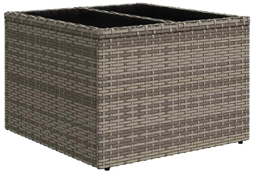 vidaXL Σετ Καναπέ Κήπου με μαξιλάρι 11 pcs Γκρι Πολυ ράταν