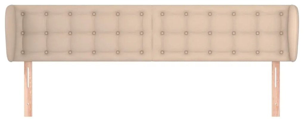 Κεφαλάρι με Πτερύγια Καπουτσίνο 163x23x78/88εκ. Συνθετικό Δέρμα - Καφέ