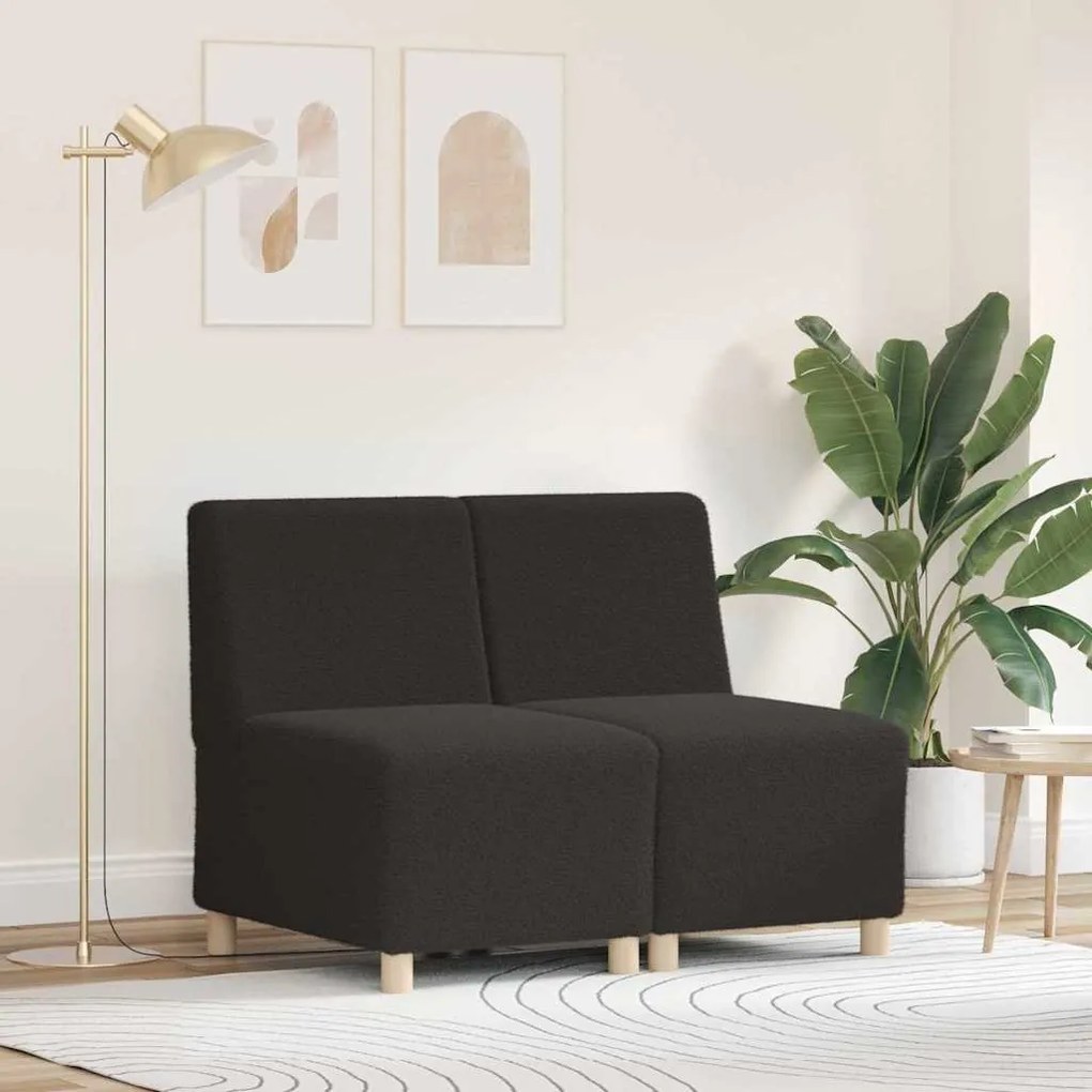 vidaXL Μοναδικός Καναπές χωρίς Χερούλια 2 pcs Σκούρο γκρι