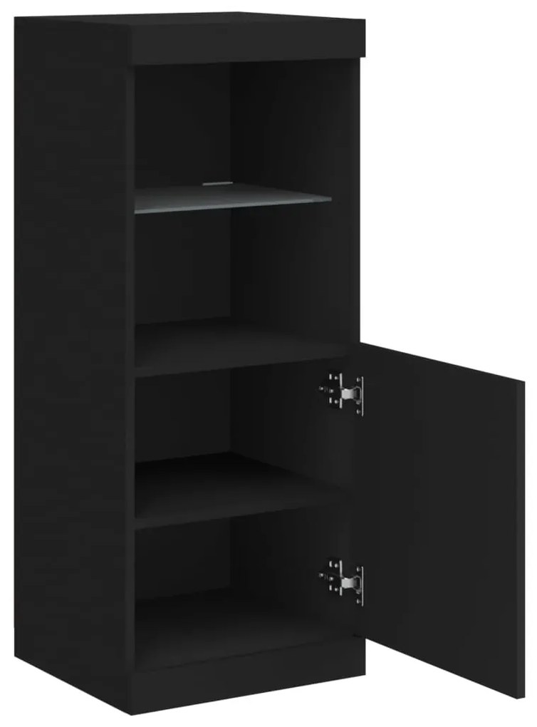 vidaXL Μπουφές με Φώτα LED Μαύρος 41 x 37 x 100 εκ.