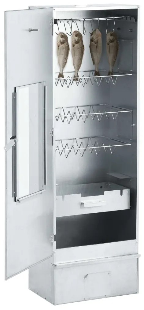 vidaXL Φούρνος Καπνίσματος 44,5 x 29 x 124 εκ. με Πριονίδι 1 κ.