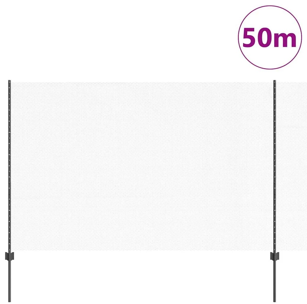 vidaXL Φράχτης με Στήλες. Γκρι 1.5 x 50 m Ατσάλι