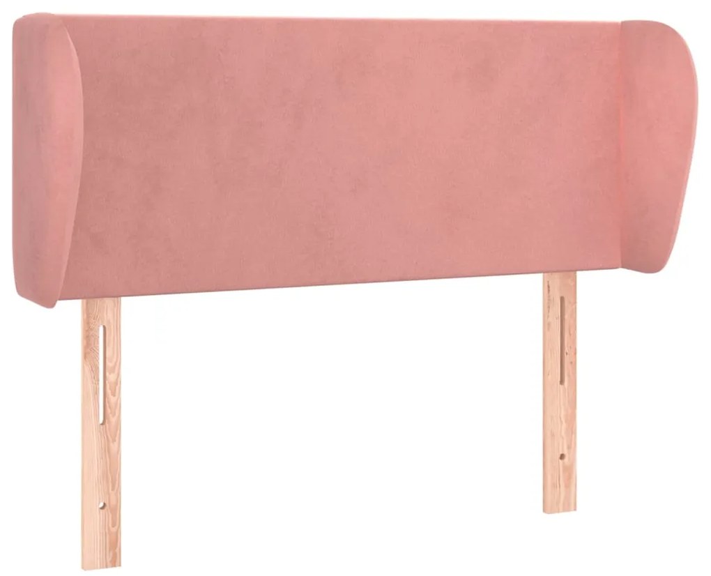 vidaXL Κεφαλάρι με Πτερύγια Ροζ 83x23x78/88 εκ. Βελούδινο