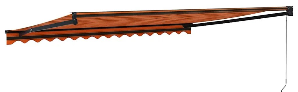 vidaXL Τέντα Πτυσσόμενη Πορτοκαλί/Καφέ 4 x 3 μ. Ύφασμα και Αλουμίνιο