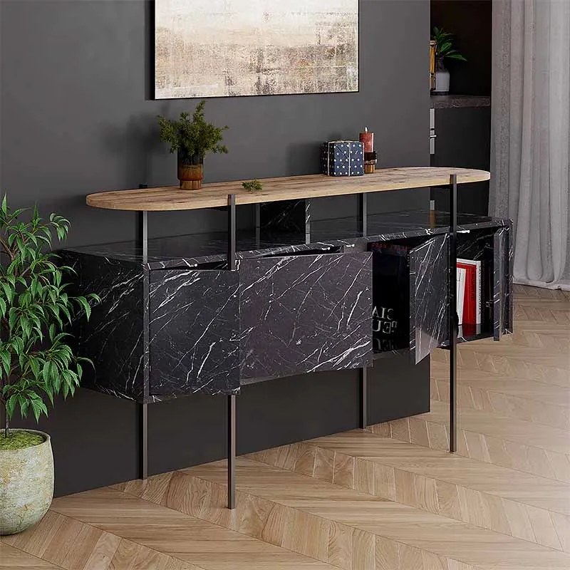 ΜΠΟΥΦΕΣ HANLEY MEGAPAP ΧΡΩΜΑ ΜΑΥΡΟ ΕΦΕ ΜΑΡΜΑΡΟΥ 150X38X86,2ΕΚ.