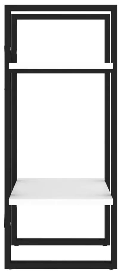 Βιβλιοθήκη με 2 Ράφια Λευκή 40 x 30 x 70 εκ. από Επεξ. Ξύλο 806407