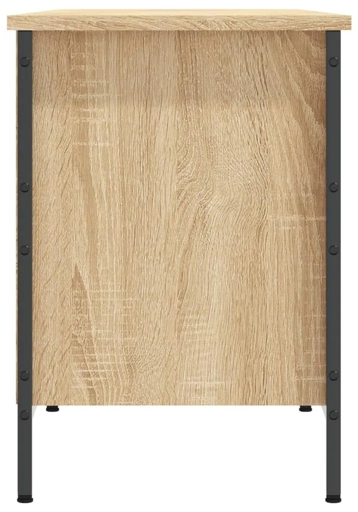 Παπουτσοθήκη Sonoma Δρυς 131 x 35 x 50 εκ. από Επεξεργ. Ξύλο - Καφέ