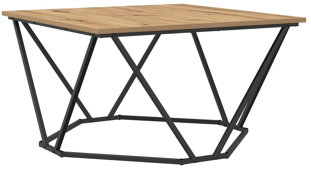 vidaXL Τραπεζάκι καφέ Ξύλο δρυός 80x80x45 cm