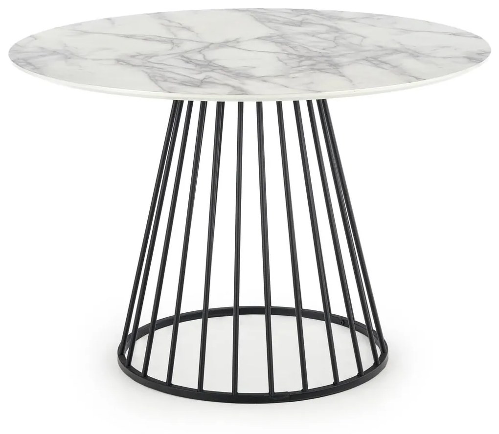 BRODWAY table, color: top - white marble, legs - black DIOMMI V-CH-BRODWAY-ST