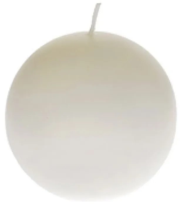 Διακοσμητικό Κερί Παραφίνης Μπάλα Λευκό 10x10cm 16523 Iliadis