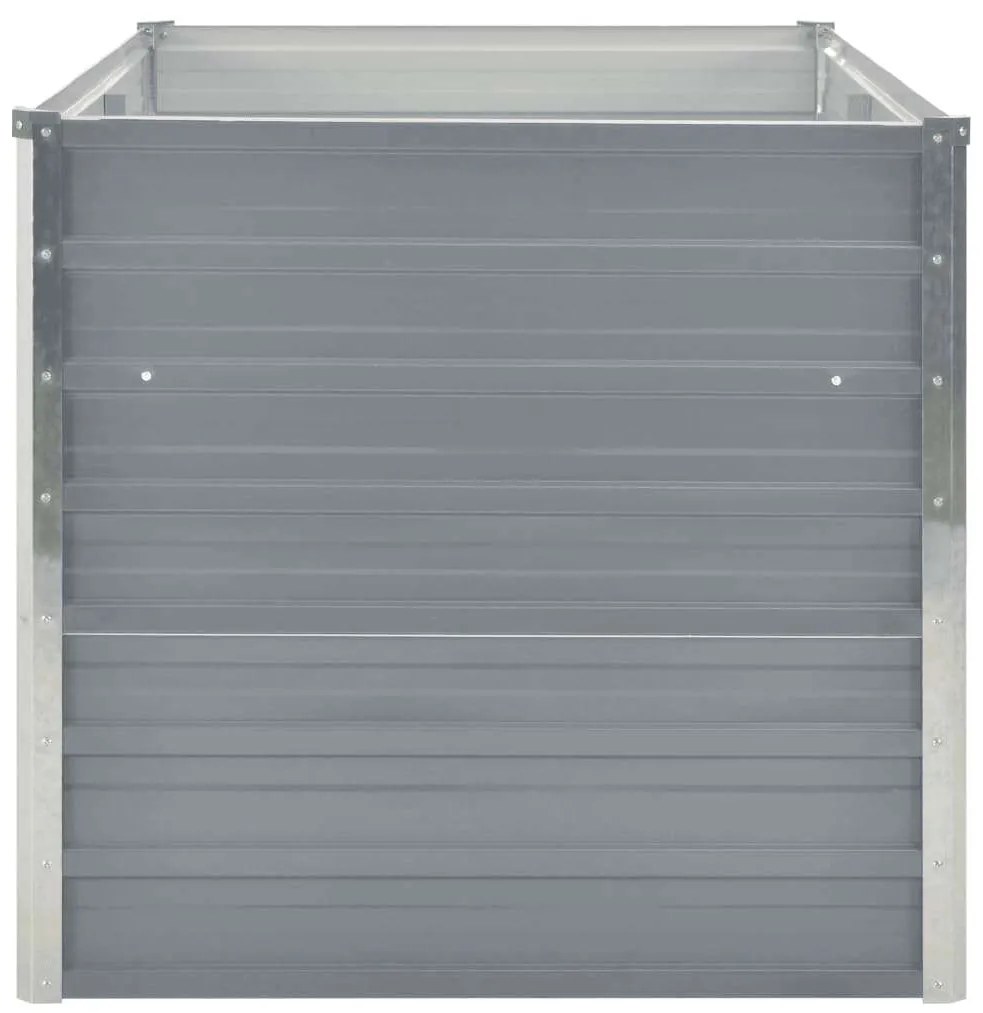 vidaXL Ζαρντινιέρα Ψηλή Γκρι 160 x 80 x 77 εκ. από Γαλβανισμένο Χάλυβα