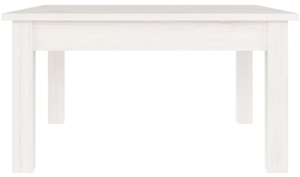 vidaXL Τραπεζάκι Σαλονιού Λευκό 55 x 55 x 30 εκ. από Μασίφ Ξύλο Πεύκου