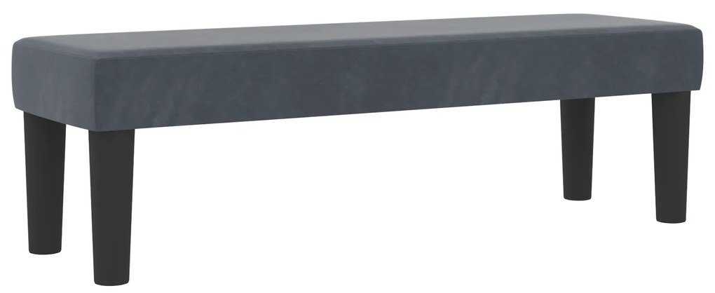vidaXL Κρεβάτι με Στρώμα & Παγκάκι Σκούρο Γκρι 160x200 εκ. Βελούδο
