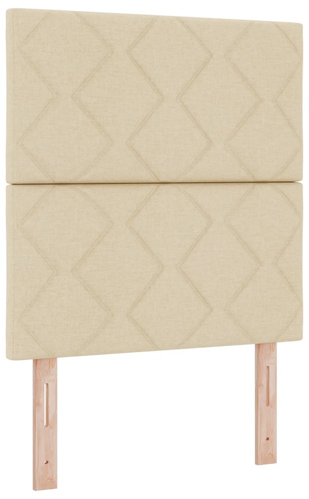 vidaXL Κρεβάτι Box Spring με Στρώμα Κρεμ 80x200 εκ