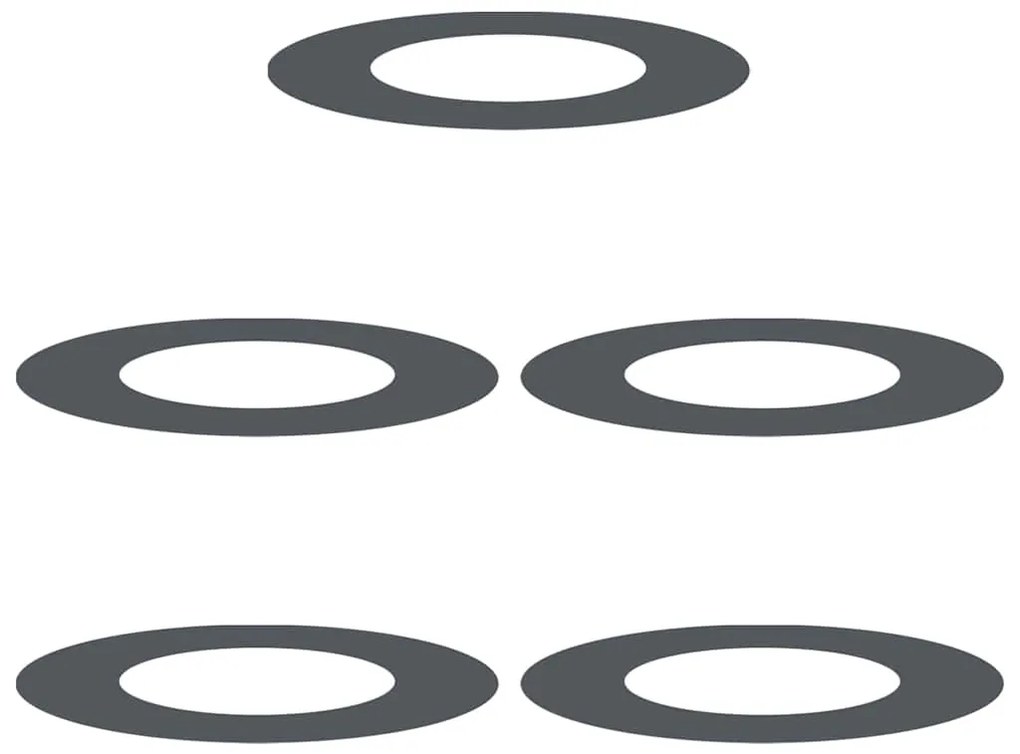vidaXL Flat Tree Ring 5 τεμάχια ανθρακί Ø40/70 εκ. από ατσάλι