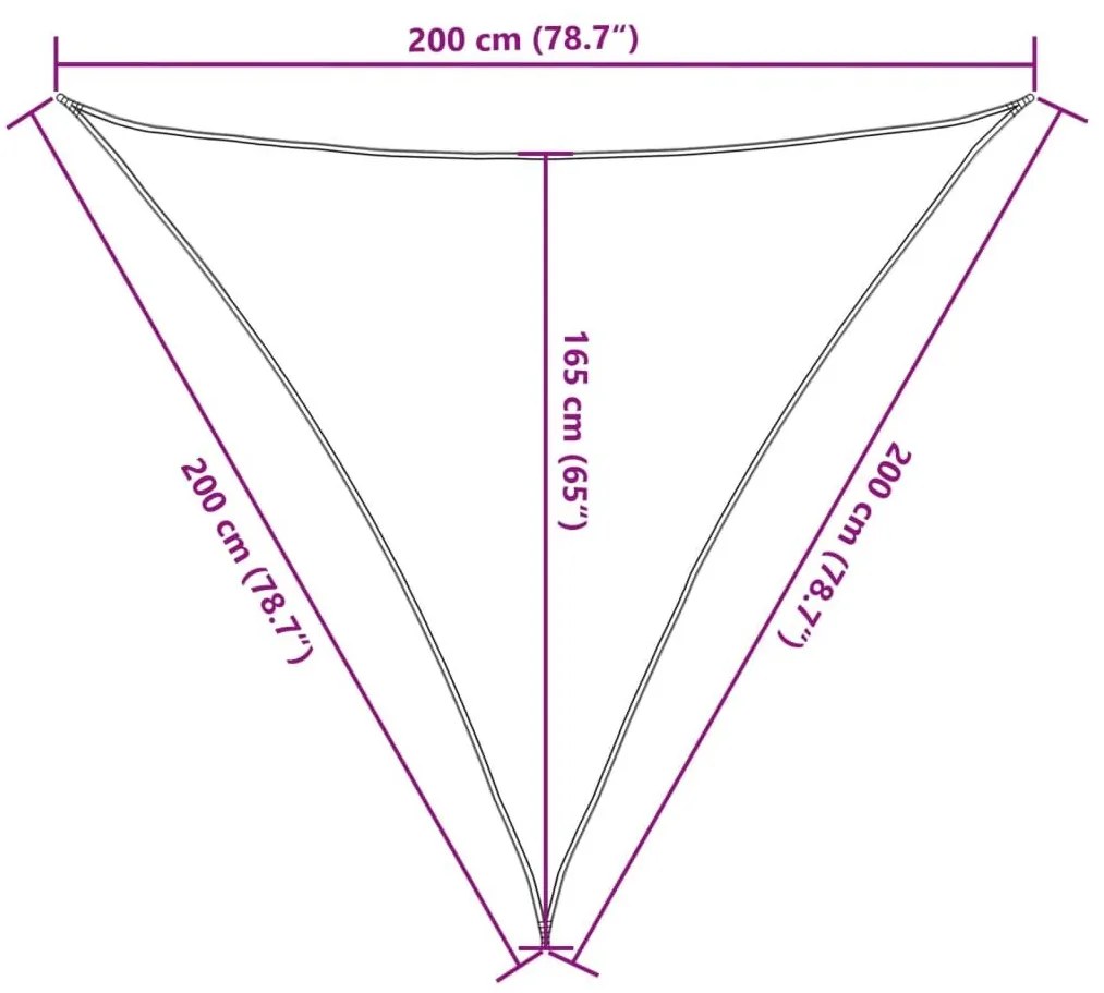 Σκίαστρο Ιστιοπλοΐας Λευκό 2x2x2 μ. 100% Πολυεστέρας Oxford - Λευκό