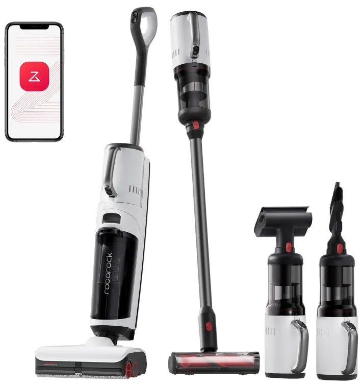 Κάθετη ηλεκτρική σκούπα 5σε1 Roborock Dyad Pro Combo R300002, 17000 Pa, 300 m2, 0,46 l, 4 λειτουργίες, Αυτοκαθαρισμός,, Αυτονομία έως 60 λεπτά, Λευκό