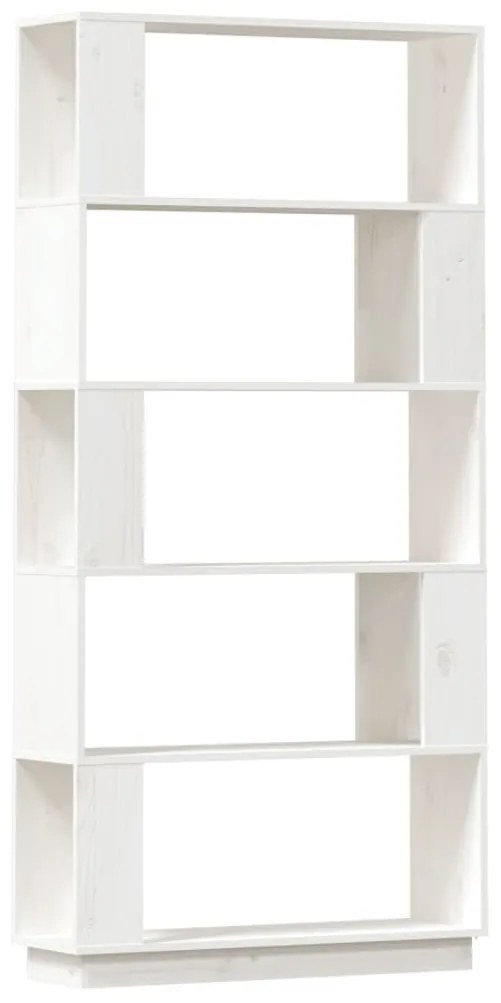 vidaXL Βιβλιοθήκη/Διαχωριστικό Χώρου Λευκό 80x25x163,5 εκ. Μασίφ Πεύκο