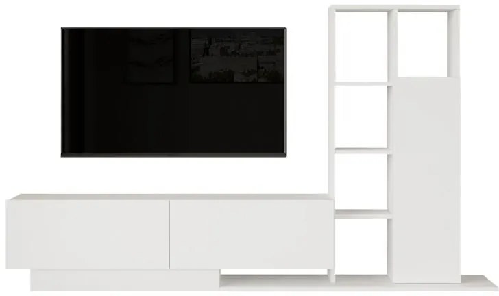 Σύνθετο Σαλονιού Damon σε Λευκό 211.2x29.5x123.6 εκ. 211.2x29.5x123.6 εκ.