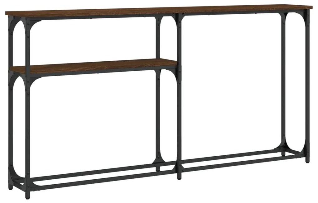 vidaXL Τραπέζι Κονσόλα Καφέ Δρυς 145x22,5x75 εκ. Επεξεργασμένο Ξύλο