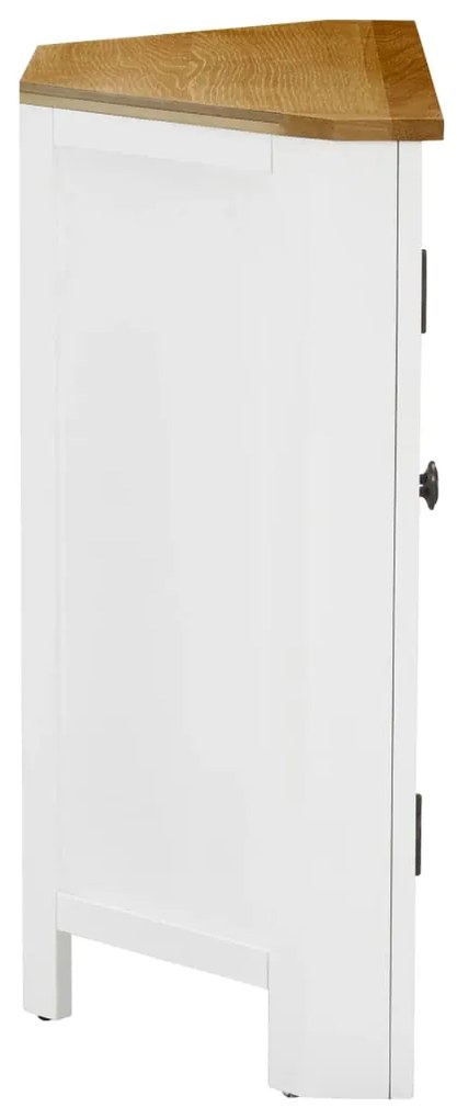 vidaXL Ντουλάπι Γωνιακό 80 x 33,5 x 78 εκ. από Μασίφ Ξύλο Δρυός