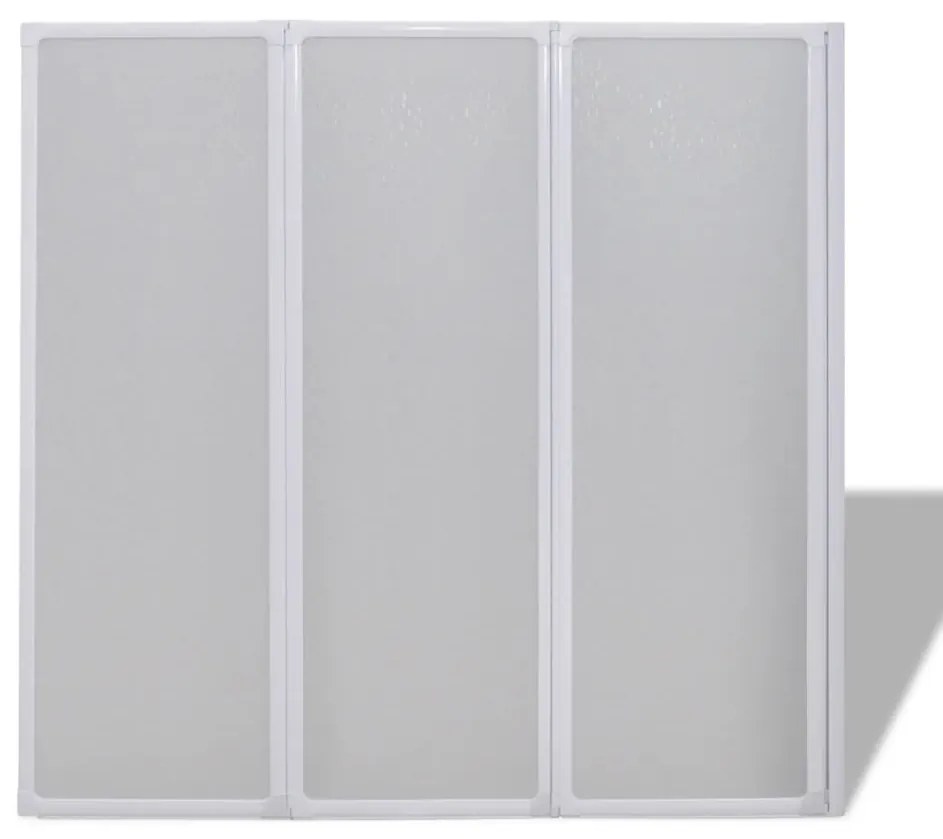 vidaXL Διαχωριστικό μπανιέρας 117 x 120 cm 3 Πάνελ πτυσσόμενα