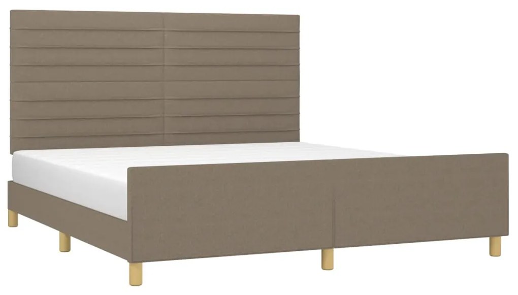 vidaXL Σκελετός Κρεβατιού Χωρίς Στρώμα Taupe 180x200 εκ. Υφασμάτινο