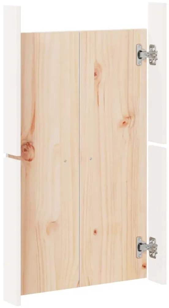 vidaXL Πόρτες Κουζίνας Εξ. Χώρου Λευκές 50x9x82 εκ Μασίφ Ξύλο Πεύκου