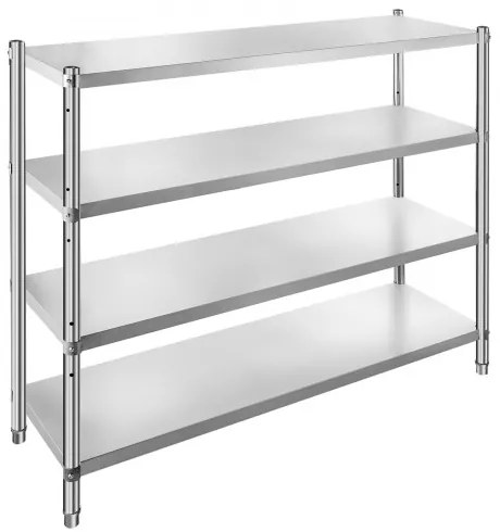 VEVOR Storage Shelf, 4-Tier Stainless Steel Shelving, Storage Shelving Unit, 70.9 x 17.7 x 59.1 Inch Heavy Duty Storage Rack Shelving, 1320 Lbs Total Capacity with Adjustable Height