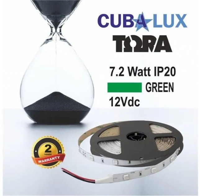 Ταινία LED 7,2W IP20 12V σε 4 χρώματα 5M TORA Cubalux 500025 Πράσινο