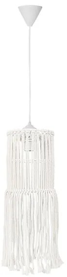 Φωτιστικό Οροφής Μονόφωτο Heronia Macrame 03 Handmade 31-1065 Rope/White