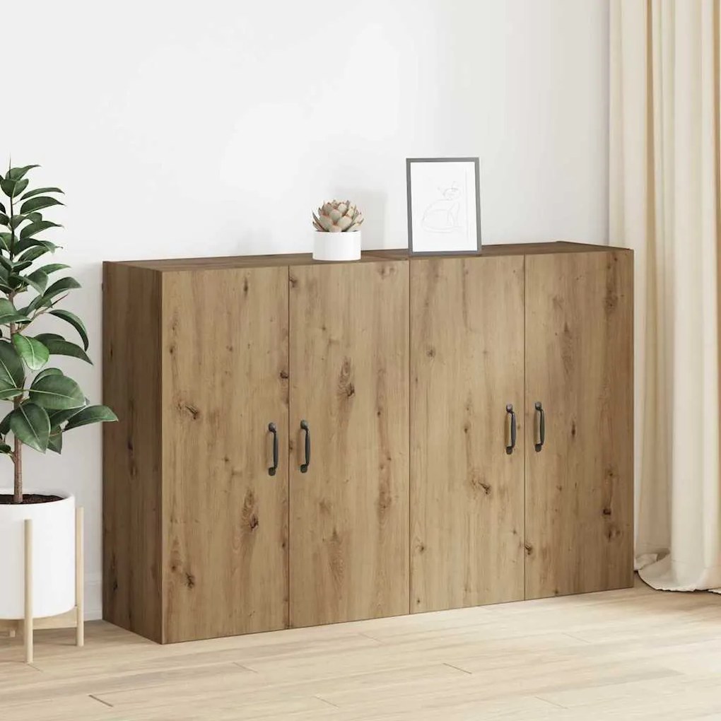 vidaXL Ντουλάπια Τοίχου 2 pcs artisan δρυς 69.5 x 34 x 90 εκ.