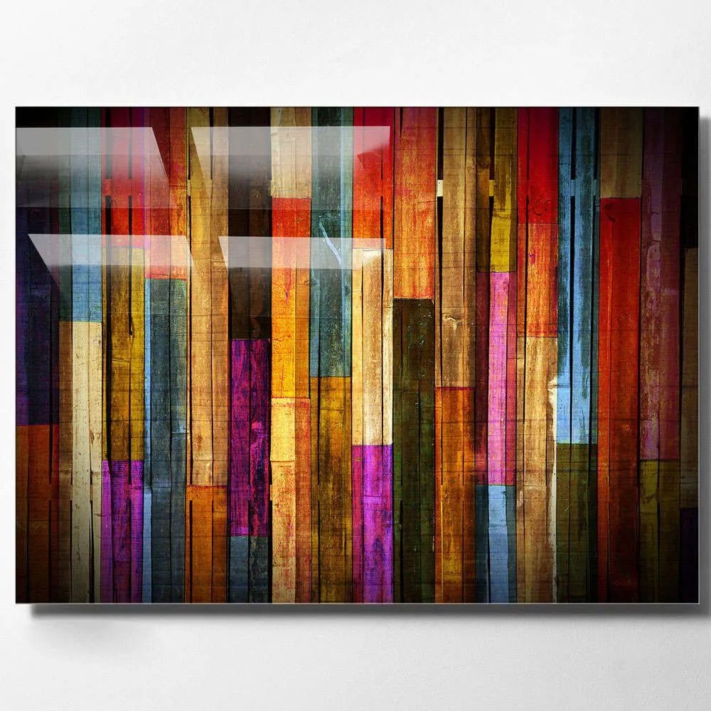 Πίνακας Γυάλινος 970GLS1109 100x70cm Multi Wallity Οριζόντιοι Glass