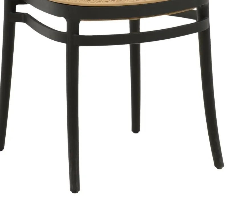 Καρέκλα Nereus pp φυσικό-μαύρο 45x43x84εκ 45x43x84 εκ.