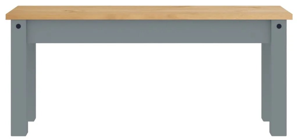 Πάγκος Τραπεζαρίας Panama Γκρι 105x30x45 εκ. Μασίφ Ξύλο Πεύκου - Γκρι