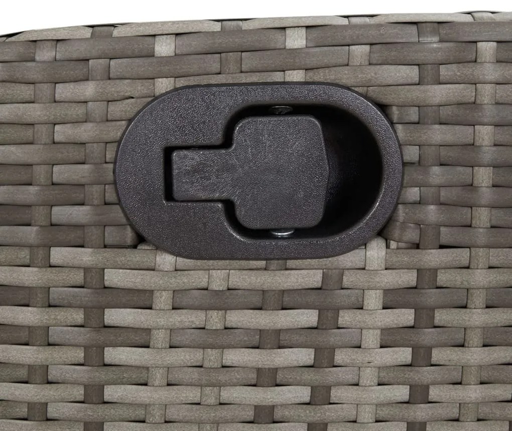 vidaXL Σετ Τραπεζαρίας Κήπου 7 τεμ. Γκρι Συνθ. Ρατάν με Μαξιλάρια