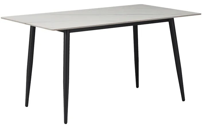 Intrahome Τραπέζι Gustas Intrahome λευκό μαρμάρου sintered stone-μαύρο μέταλλο 140x80x75εκ | SKU: INTRAPA-389111113