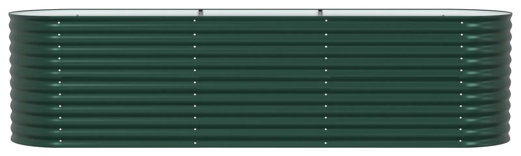 vidaXL Υψωμένο Κρεβάτι Κήπου Πράσινο 320x80x81 εκ από Γαλβανισμένο Χάλυβα