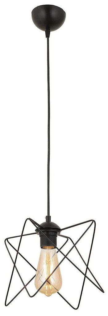 Φωτιστικό Κρεμαστό HAN Μαύρο Μέταλλο 17x80cm