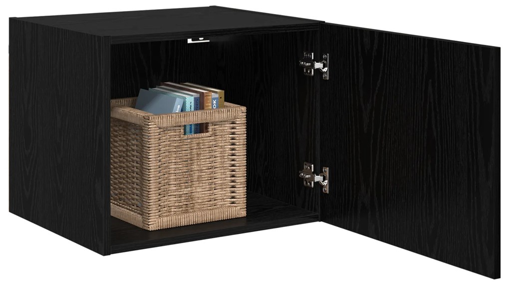 vidaXL Ντουλάπα Τοίχου Επιτοίχιο Μαύρη δρυς 50 x 42.5 x 40 εκ.