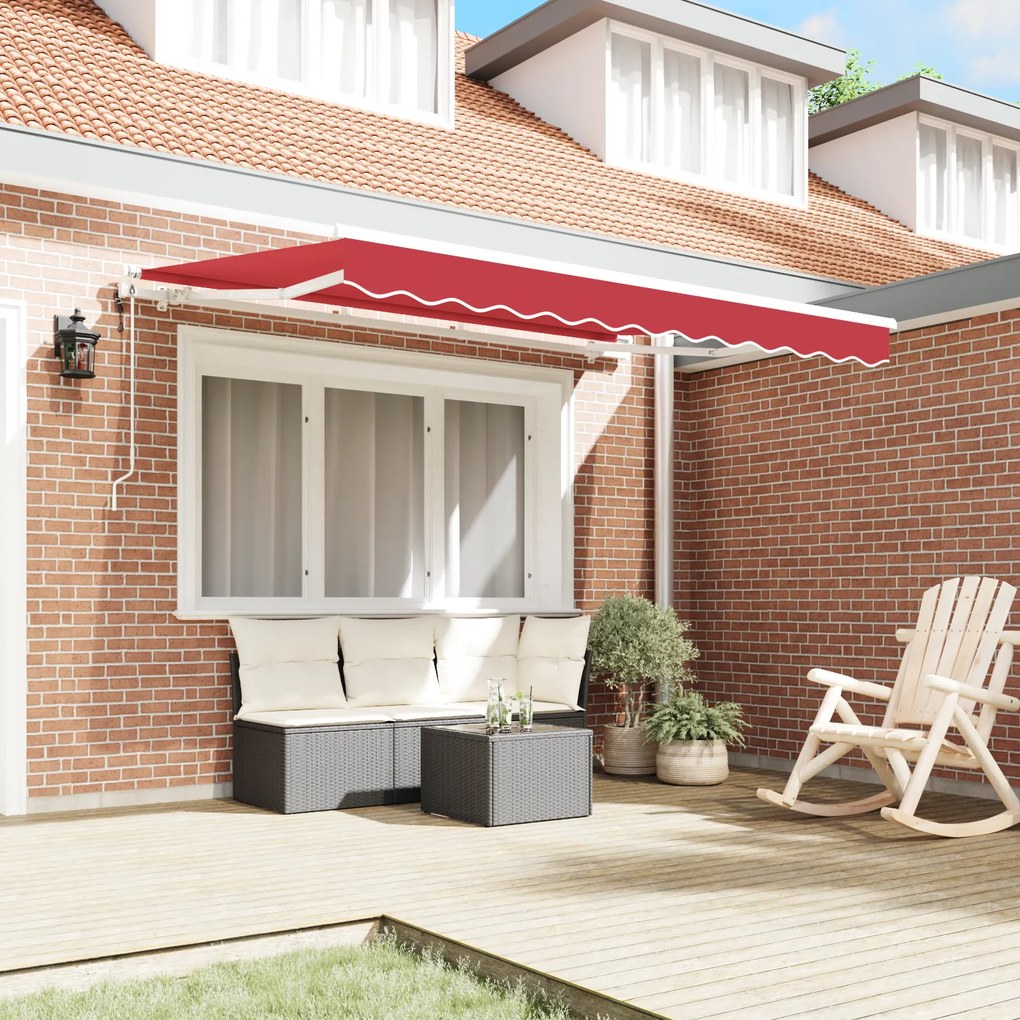 vidaXL Σκηνίτσα Αναδιπλούμενη Κόκκινο 350 x 200 cm