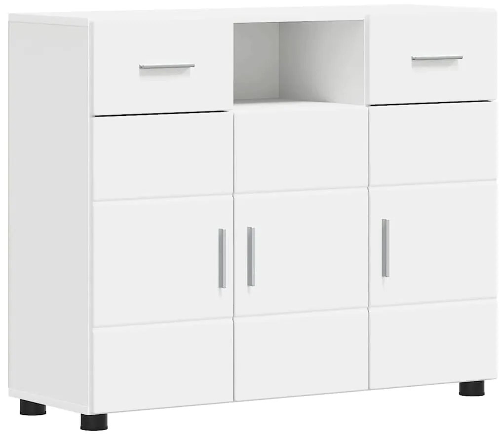 vidaXL Πλαϊνό γραφείο Λευκό 88.5 x 30.5 x 73 εκ Επεξεργασμένο ξύλο