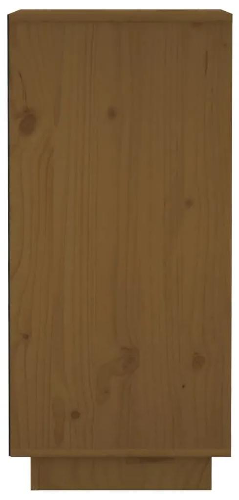 Ντουλάπια 2 τεμ. Καφέ Μελί 31,5x34x75 εκ. από Μασίφ Ξύλο Πεύκου - Καφέ