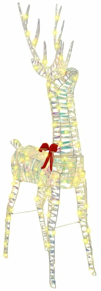 vidaXL 3D ελάφι Θερμό λευκό 128 εκ PET