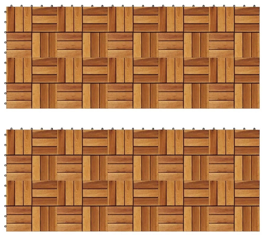 Σετ Πλακάκια Deck 20 τεμ. 30 x 30 από Ξύλο Ακακίας